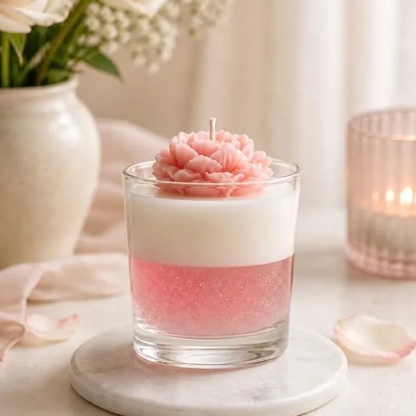 Rose jar candle
