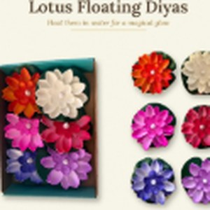 Lotus floating diyas