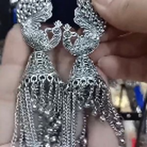 Oxidised jhumkis