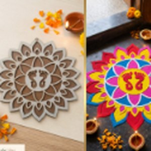 Rangoli wooden stencil