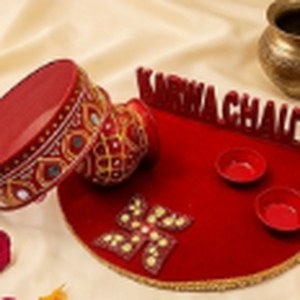 Red velvet thali set