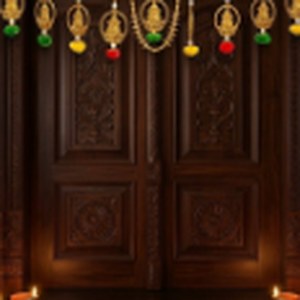 Golden Ganesha pearl toran