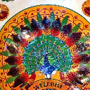 Welcome Diwali peacock sticker